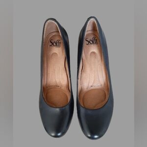 SÖFFT - Comfortable Black Leather Heels Pump - Size: 8.5